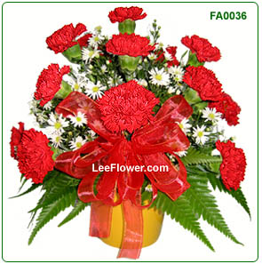 ( FA0036 )  Always on my mind   |  Carnation Flowers Arrangement.
