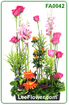 ( FA0042 )  Roses and Gerberas Flower Arrangement