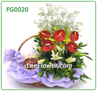 ( FG0020 )  Flowers and Fruits Basket.