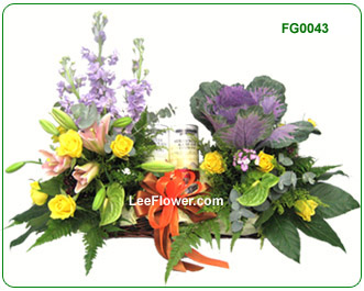 ( FG0043 )   Flowers and Gifts Basket