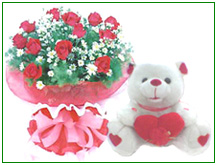 True Love ( Red Roses &  Teddy Bear )