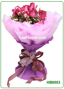 ( HB0053 )  12 Stalks of Roses - Hand Bouquet