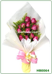 (  HB0064  )   Charming ~ Hand Bouquet Pink Roses - Hand Bouquet