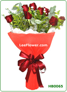 (  HB0065  )   C Just for you. ~ Hand Bouquet Red Roses - Hand Bouquet