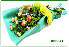 To The World's Greatest Mother ( HB0071 ) 12 Stalks of Pink Carnation for Hand Bouquet