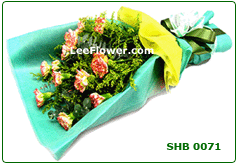 To The World's Greatest Mother ( SHB0071 ) 12 Stalks of Pink Carnation for Hand Bouquet