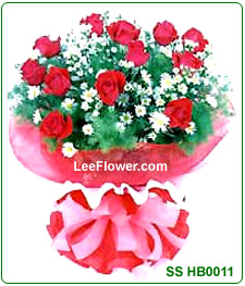 ( SS HB0011 )   12 Stalks of Red Roses for Hand Bouquet. For delivery to Sabah and Sarawak Only.