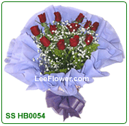 Click to BUY     ( SS HB0054 )  12 Stalks of Red Roses for Hand Bouquet.   Flower Delivery Service to Sabah And Sarawak .
