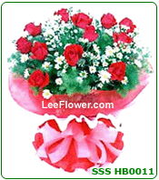 Click to BUY     ( SSHB0011 ) ~ Hand Bouquet .....12 Stalks of Red Roses Hand Bouquet .... Flower Delivery Service to Sabah and Sarawak.