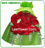 Click to BUY  ( SSS HB0041 )  12 Stalks of Red Roses Hand Bouquet. - Flower Delivery Service to Singapore 