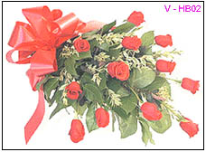 V-HB02  ( 12 Stalks of Red Roses ) LeeFlower.com