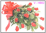 ( VHB02 )   12 Stalks of Red Roses for Hand Bouquet