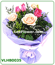 Click to BUY     ( VLHB0035 ) ~ 6 Stalks of Mixed Colour Roses for Hand Bouquet. Flower Delivery Service to Sabah and Sarawak Only.
