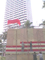 Malaysia Flag with Flowers